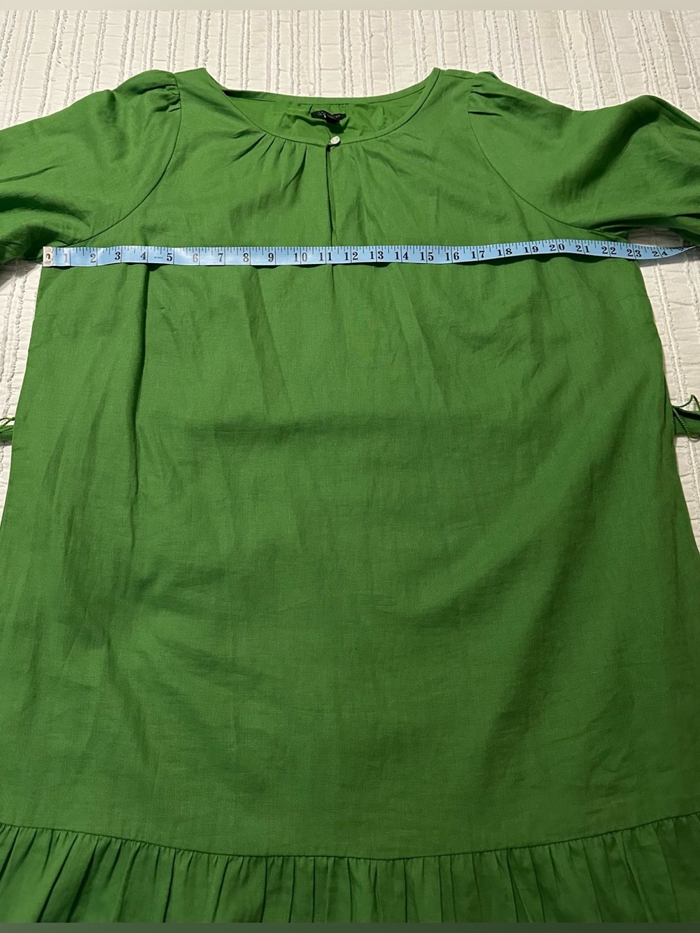 Ann Taylor Green Puff-Sleeve Midi Dress XLP - Picture 10 of 13